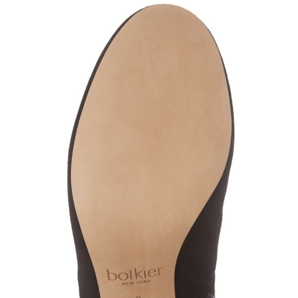 BOTKIER New York Boots Suede Leather Block Heel Bootie BLACK NIB Women's 9.5 - Picture 8 of 16